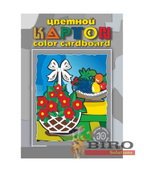 Set carton colorat A-3 "Natura statica" 10 culori, 10 foi