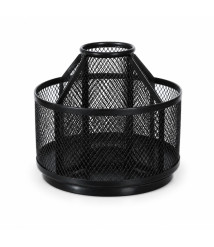 Suport rotativ pentru pixuri cu 5 compartimente, metal