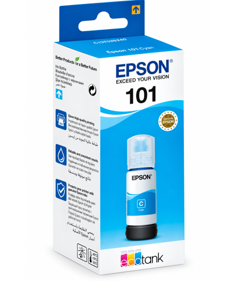 Cerneală Epson T03V24A Cyan EcoTank 101, 70 ml, pentru L4150 / L4160 / L4165 / L6160 / L6170 / L6190