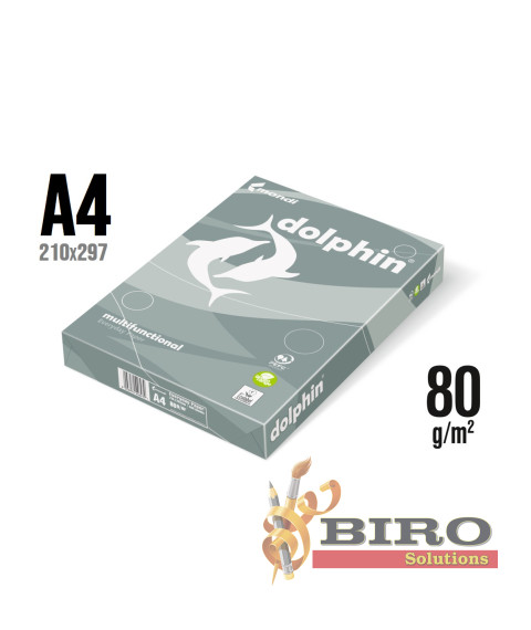 Hârtie pentru tehnică de birou A4, 80 g/m², DOLPHIN Everyday, 500 foi