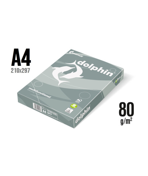 Hârtie pentru tehnică de birou A4, 80 g/m², DOLPHIN Everyday, 500 foi
