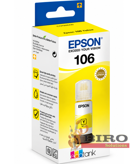 Cerneală Epson T00R440 Yellow EcoTank 106, 70 ml, pentru L7160 / L7180