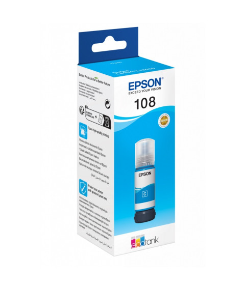 Cerneală Epson T09C24A Cyan EcoTank 108 pentru L8050/8100/18050, 70 ml