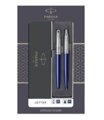 Set Parker Jotter Royal Metal Albastru – stilou + pix