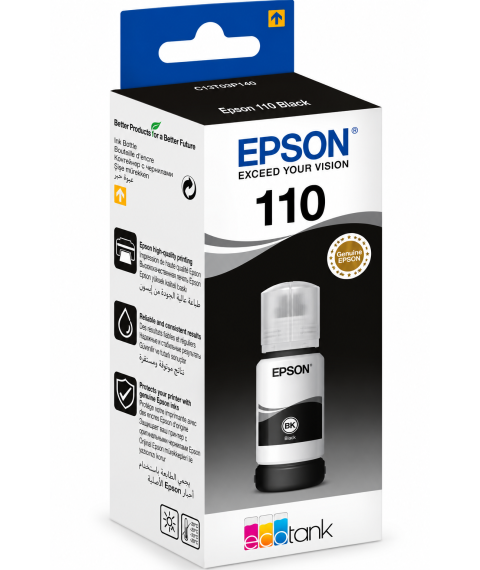 Cerneală Epson T03P14A Pigment Black EcoTank 110XL, 120 ml, pentru M1100 / M1120 / M1140 / M1170