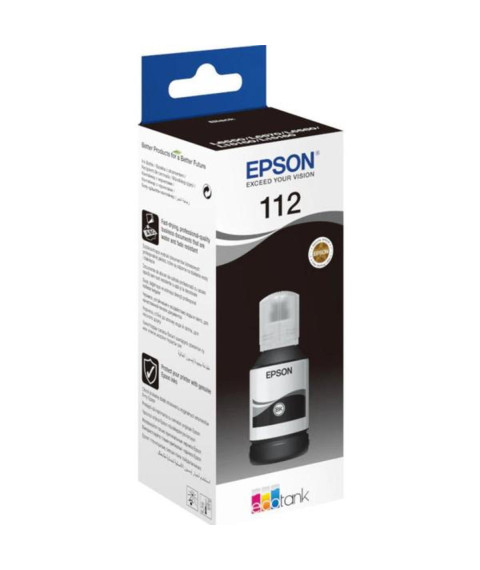 Cerneală Epson T06C14A Pigment Black EcoTank 112 pentru Epson L6460/15150