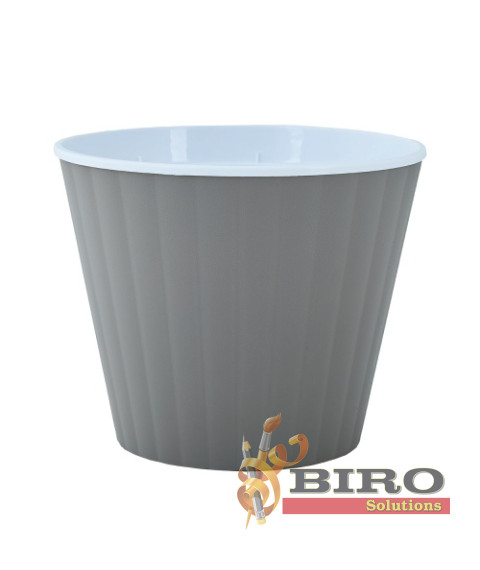 Ghiveci de flori „Ibis” cu fund dublu – 13×11,2 cm, plastic durabil 