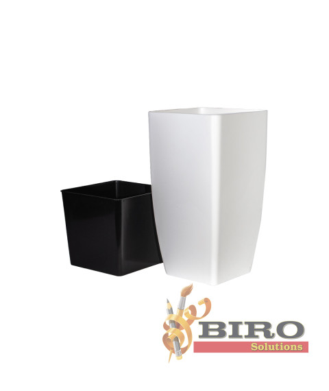 Ghiveci de flori Cvadro Aleana – 22×22×41.5 cm, polipropilenă