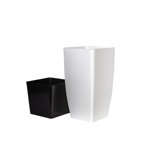 Ghiveci de flori Cvadro Aleana – 22×22×41.5 cm, polipropilenă