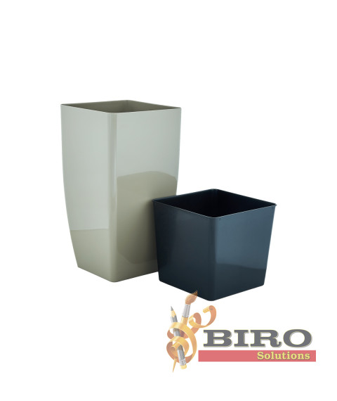 Ghiveci de flori Cvadro Aleana – 22×22×41.5 cm, polipropilenă