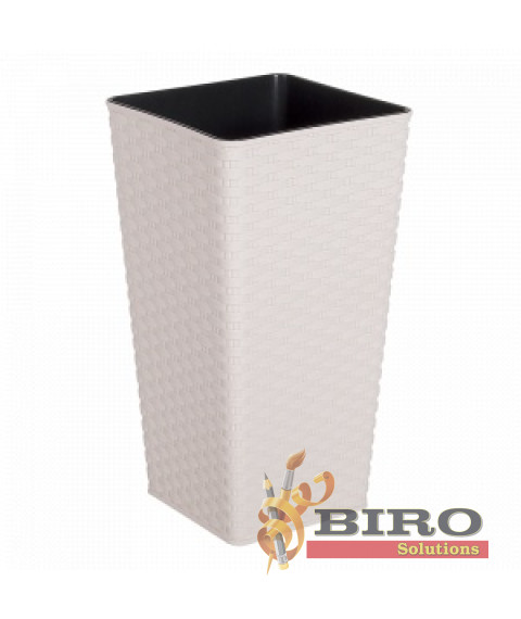 Ghiveci de flori Rotang Aleana – d16×16×30 cm, ratan artificial