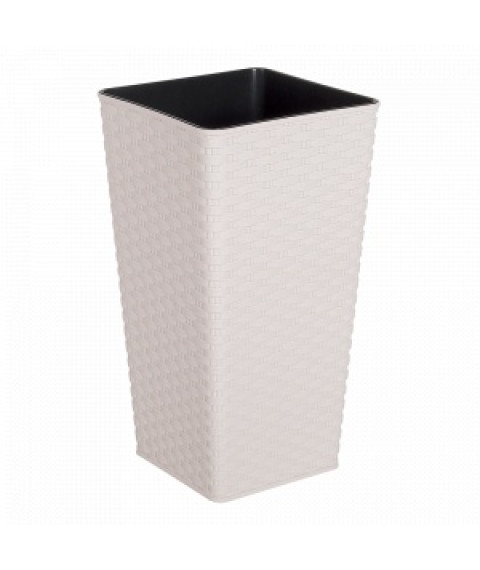 Ghiveci de flori Rotang Aleana – d16×16×30 cm, ratan artificial