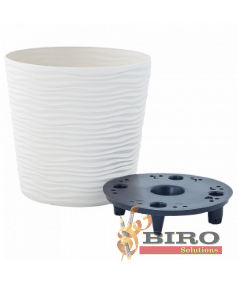 Ghiveci de flori cu inserție Fiujin Aleana – d20×18 cm, polipropilenă 