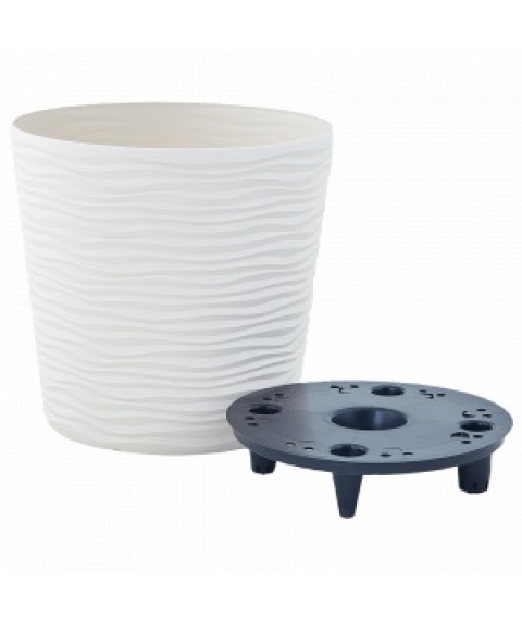 Ghiveci de flori cu inserție Fiujin Aleana – d20×18 cm, polipropilenă 