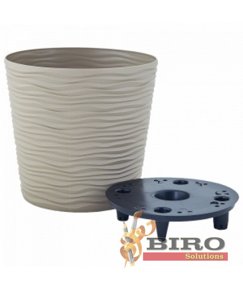 Ghiveci de flori cu inserție Fiujin Aleana – d20×18 cm, polipropilenă 