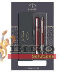 Set Parker Vector Roșu – stilou + pix, casetă cadou cu fereastră