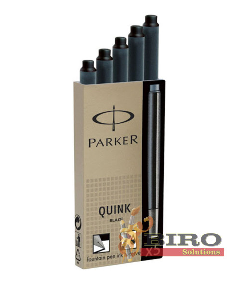 Rezerve cerneală Parker, negre, 5 buc./set