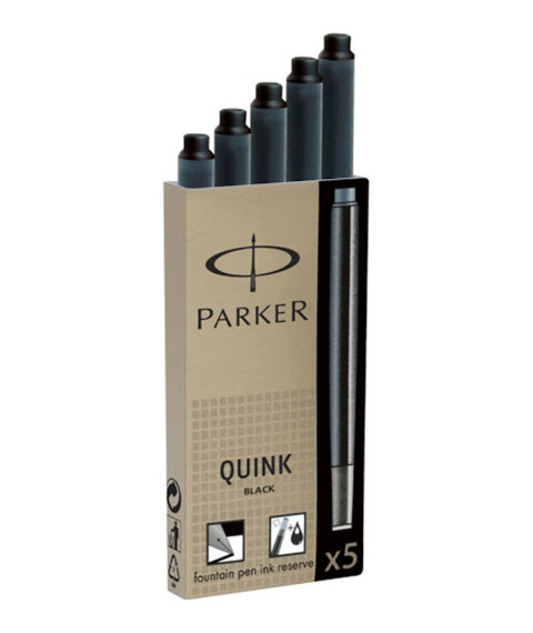 Rezerve cerneală Parker, negre, 5 buc./set