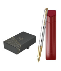 Set Stilou Parker Aster Crom + casetă cadou cu etui
