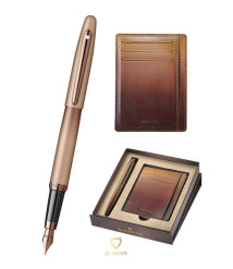 Set Sheaffer VFM Coffee – pix + Card Holder asortat în casetă cadou