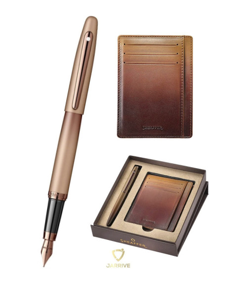Set Sheaffer VFM Coffee – pix + Card Holder asortat în casetă cadou