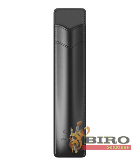 Etui Parker din piele artificială Black Pen Guard Line, negru