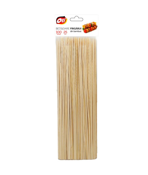 Bețișoare frigărui clasice – 25 cm, 100 buc./pachet