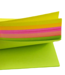 Hîrtie pentru notițe cu lipici 75x75 mm, 100 foi NEON NOKI