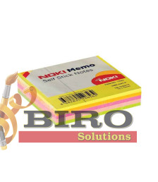 Hîrtie pentru notițe cu lipici 75x75 mm, 100 foi NEON NOKI