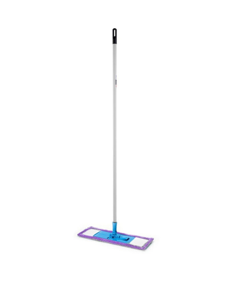 Mop plat Economic – microfibră + coadă metalică 120 cm 