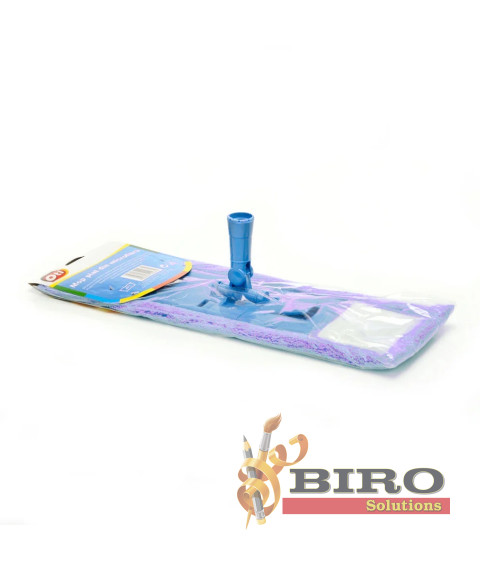 Mop plat Economic – microfibră + coadă metalică 120 cm 
