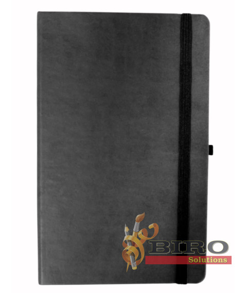 Agendă nedatată Lizy ECL, 130 × 210 mm, hârtie ivory, pagini liniate, cu elastic