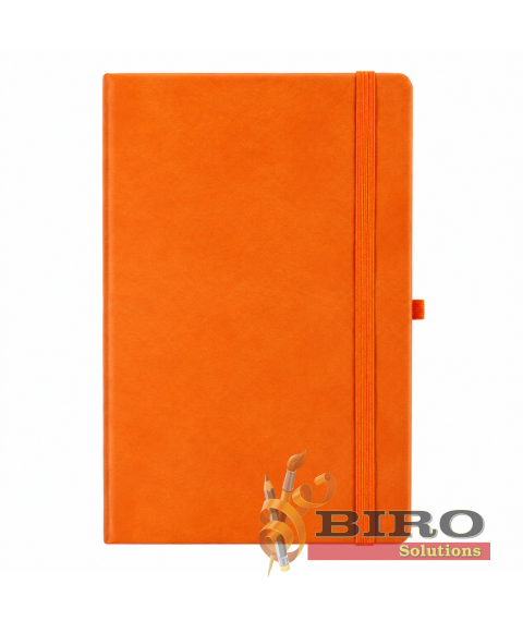 Agendă nedatată Lizy ECL, 130 × 210 mm, hârtie ivory, pagini liniate, cu elastic