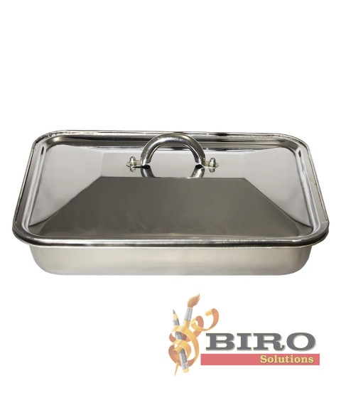 Tava din inox cu capac 35 x 26 cm