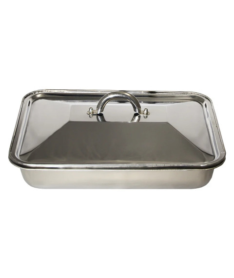 Tava din inox cu capac 35 x 26 cm
