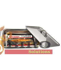 Tava din inox cu capac 35 x 26 cm