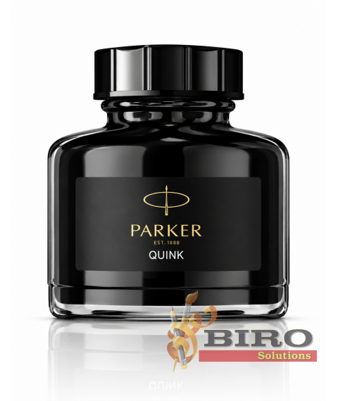 Călimară cerneală Parker Quink Black, neagră, 57 ml