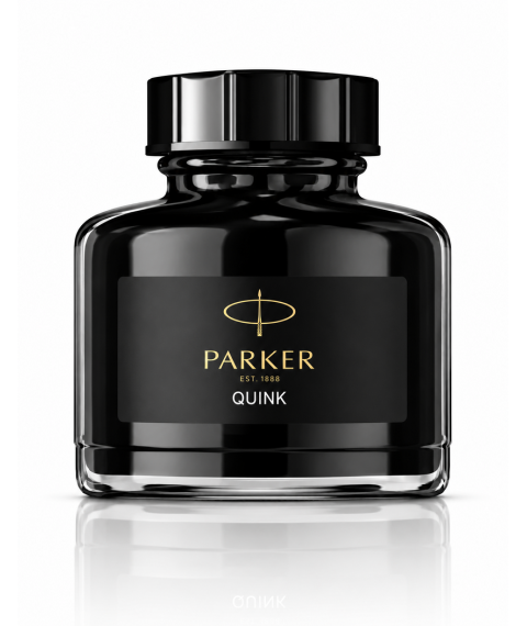 Călimară cerneală Parker Quink Black, neagră, 57 ml
