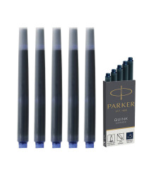 Rezerve cerneală Parker Blue Permanent, albastre, 5 buc./set
