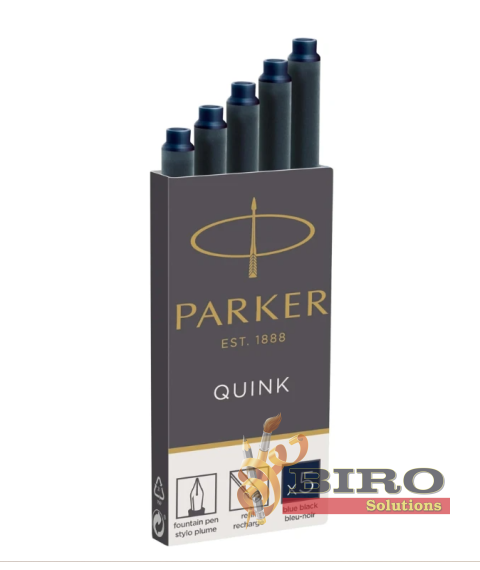 Rezerve cerneală Parker Blue Permanent, albastre, 5 buc./set