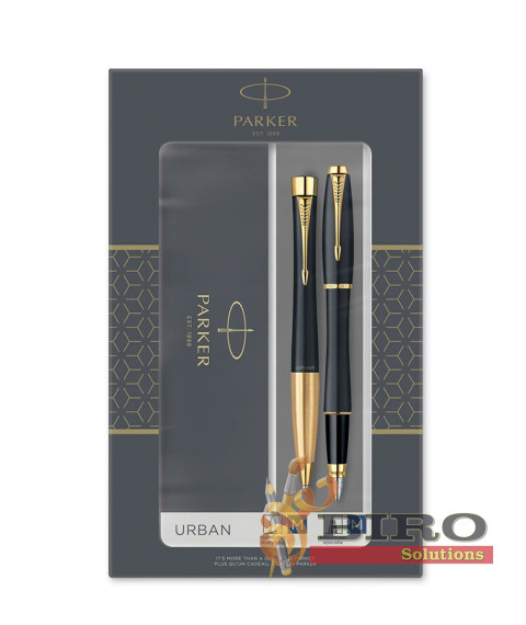 Set cadou Parker Urban Matte Black GT – stilou + pix