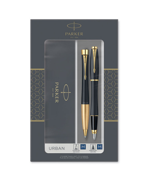 Set cadou Parker Urban Matte Black GT – stilou + pix