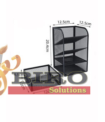 Organizator de birou din plasă cu 1 sertar extensibil, metalic