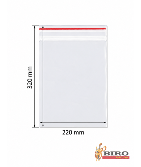 Pungulițe cu zip lock, 230 × 330 mm, 100 buc.