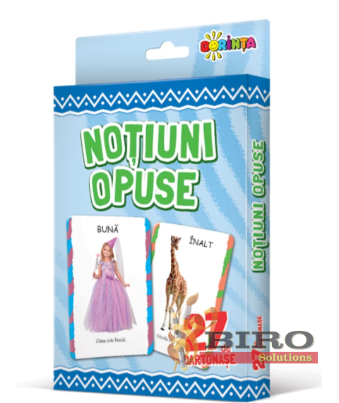 27 de cartonașe. Noțiuni opuse