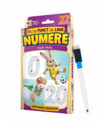27 de cartonașe educative. De la punct la linie. Numere