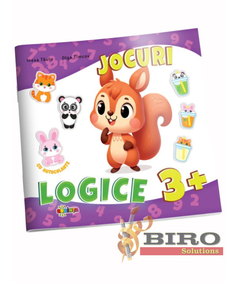 Jocuri logice, cu autocolante (3+)