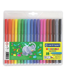 Carioci CENTROPEN WASHABLE, 18 culori