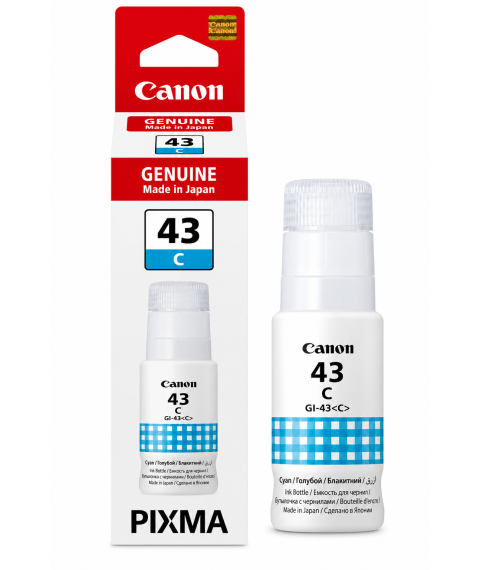 Cerneală Canon GI-43C Cyan, 60 ml, pentru PIXMA G540 / G640