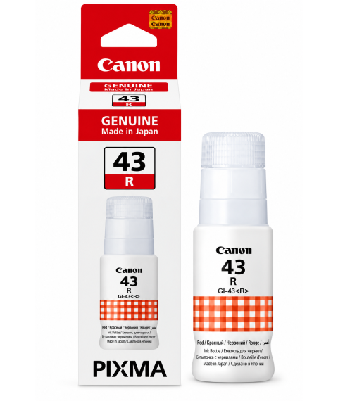 Cerneală Canon GI-43R Red, 60 ml, pentru PIXMA G540 / G640